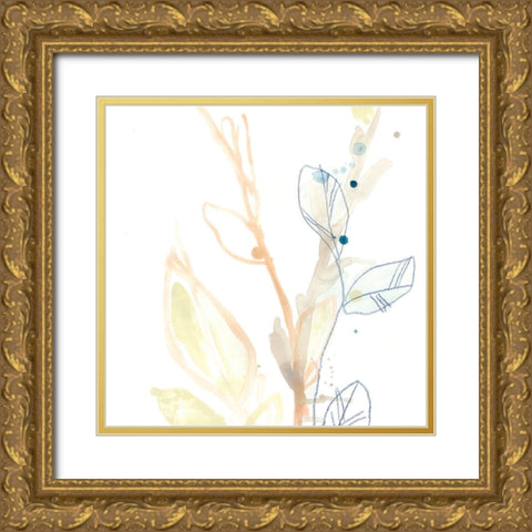 Botany Gesture VIII Gold Ornate Wood Framed Art Print with Double Matting by Vess, June Erica
