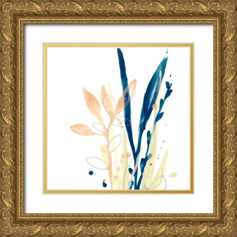 Botany Gesture IX Gold Ornate Wood Framed Art Print with Double Matting by Vess, June Erica