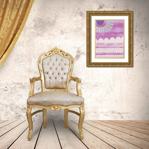 Pink Dream I Gold Ornate Wood Framed Art Print with Double Matting by Deans, Karen