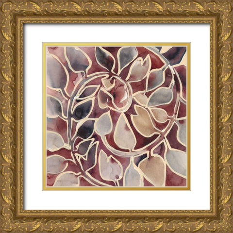 Currant Vine II Gold Ornate Wood Framed Art Print with Double Matting by Zarris, Chariklia