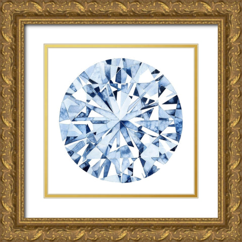 Diamond Drops I Gold Ornate Wood Framed Art Print with Double Matting by Popp, Grace