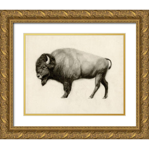 High Plains II Gold Ornate Wood Framed Art Print with Double Matting by Borges, Victoria