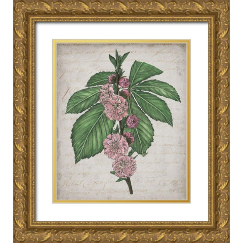 Floral Memory II Gold Ornate Wood Framed Art Print with Double Matting by Wang, Melissa