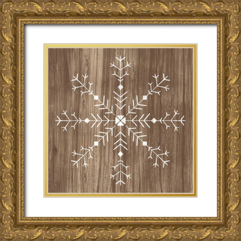 Barnwood Wonderland I Gold Ornate Wood Framed Art Print with Double Matting by Vess, June Erica