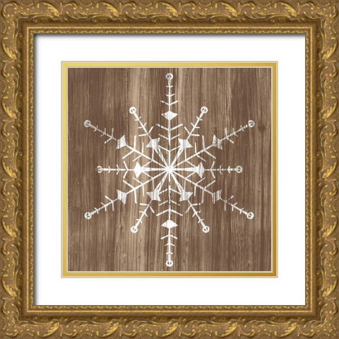 Barnwood Wonderland II Gold Ornate Wood Framed Art Print with Double Matting by Vess, June Erica