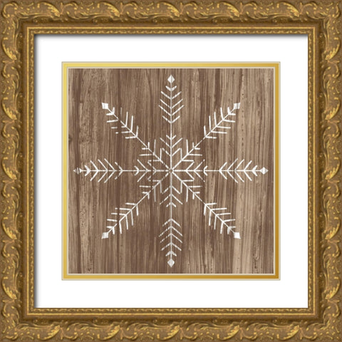 Barnwood Wonderland IV Gold Ornate Wood Framed Art Print with Double Matting by Vess, June Erica