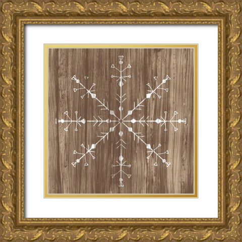 Barnwood Wonderland V Gold Ornate Wood Framed Art Print with Double Matting by Vess, June Erica