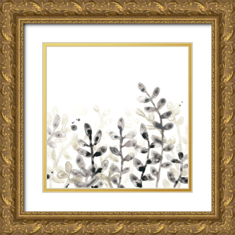 Liquid Stems III Gold Ornate Wood Framed Art Print with Double Matting by Vess, June Erica