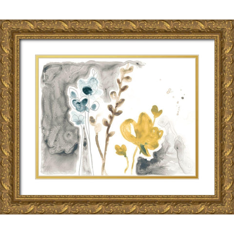 Navy Garden Inspiration II Gold Ornate Wood Framed Art Print with Double Matting by Vess, June Erica