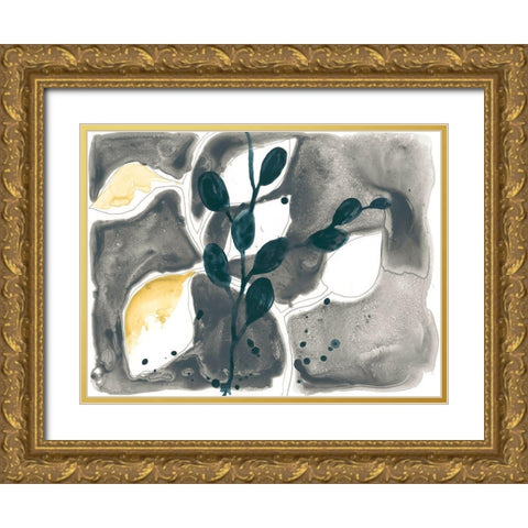 Navy Garden Inspiration VII Gold Ornate Wood Framed Art Print with Double Matting by Vess, June Erica