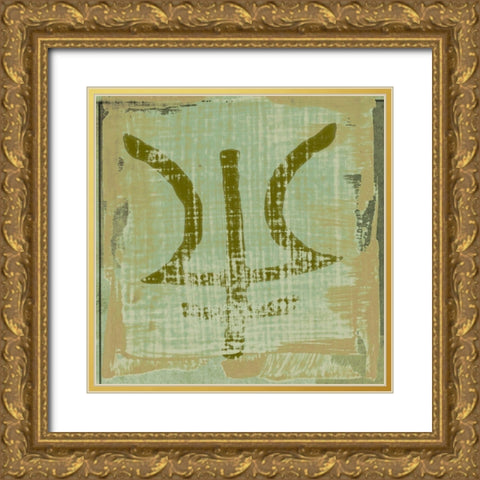 The Deities, Neptune Gold Ornate Wood Framed Art Print with Double Matting by Aryai, Sia