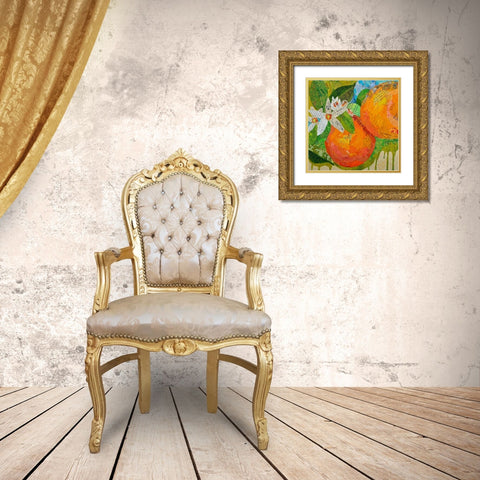 Florida Oranges Gold Ornate Wood Framed Art Print with Double Matting by St. Hilaire, Elizabeth