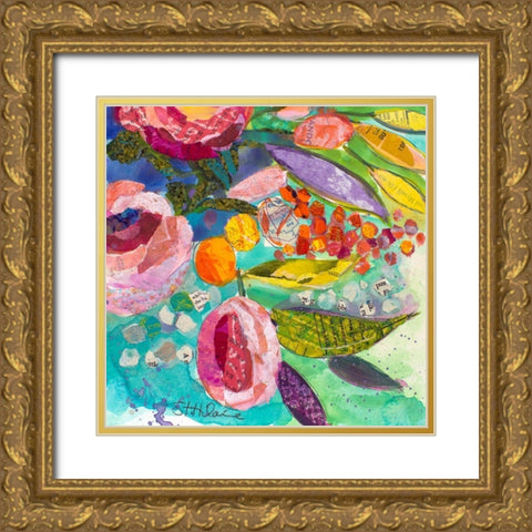 Bold Blooms III Gold Ornate Wood Framed Art Print with Double Matting by St. Hilaire, Elizabeth