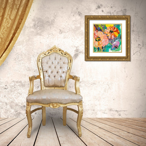 Bold Blooms IV Gold Ornate Wood Framed Art Print with Double Matting by St. Hilaire, Elizabeth