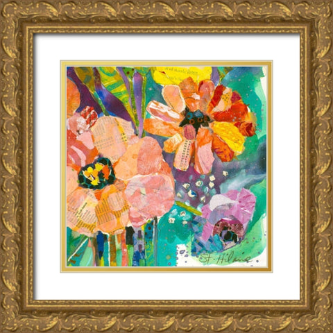 Bold Blooms IV Gold Ornate Wood Framed Art Print with Double Matting by St. Hilaire, Elizabeth