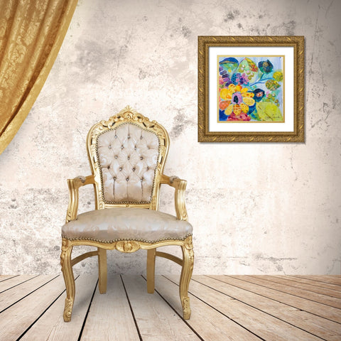 Bold Blooms VI Gold Ornate Wood Framed Art Print with Double Matting by St. Hilaire, Elizabeth