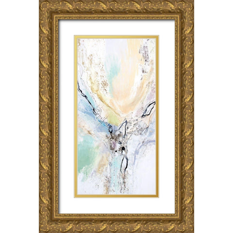 Seafoam Neutral I Gold Ornate Wood Framed Art Print with Double Matting by Gardner, Jennifer