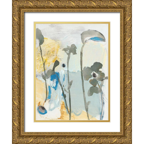 Moody Floral I Gold Ornate Wood Framed Art Print with Double Matting by Fuchs, Jodi