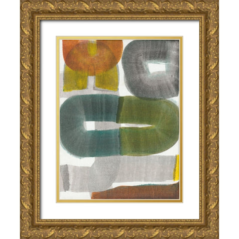 Geode Abstraction I Gold Ornate Wood Framed Art Print with Double Matting by Fuchs, Jodi