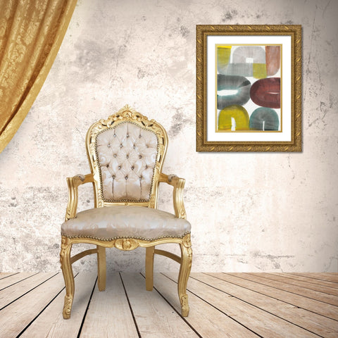 Geode Abstraction II Gold Ornate Wood Framed Art Print with Double Matting by Fuchs, Jodi