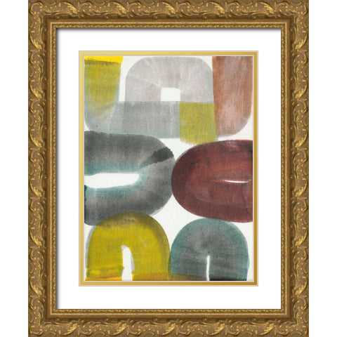 Geode Abstraction II Gold Ornate Wood Framed Art Print with Double Matting by Fuchs, Jodi