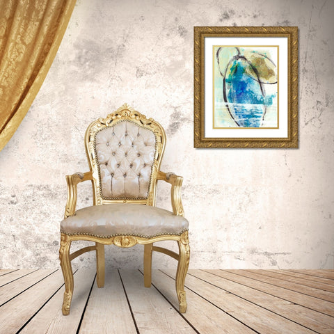 Elliptical Abstract II Gold Ornate Wood Framed Art Print with Double Matting by Fuchs, Jodi