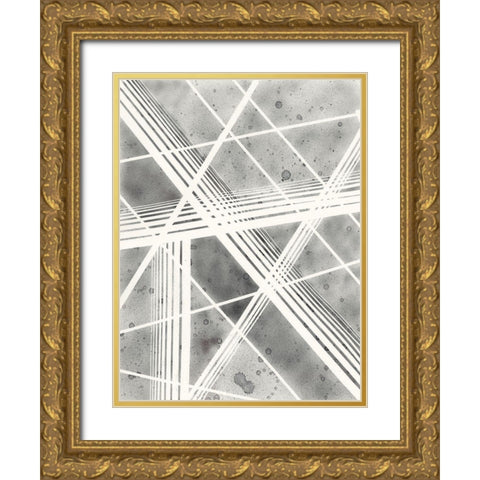 Charcoal Beam II Gold Ornate Wood Framed Art Print with Double Matting by Lam, Vanna