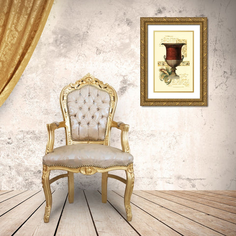Transitional Urn I Gold Ornate Wood Framed Art Print with Double Matting by Vision Studio