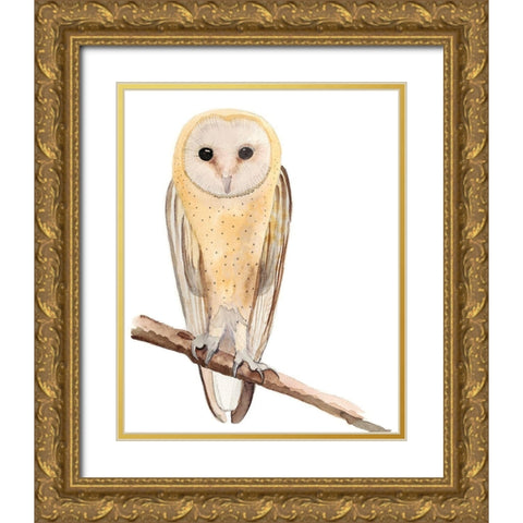 Hoo Dis II Gold Ornate Wood Framed Art Print with Double Matting by Ludwig, Alicia