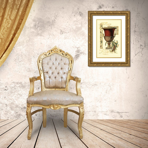 Transitional Urn II Gold Ornate Wood Framed Art Print with Double Matting by Vision Studio