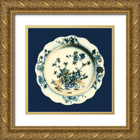 Porcelain Plate I Gold Ornate Wood Framed Art Print with Double Matting by Vision Studio