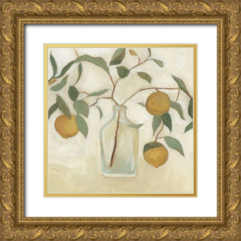 Greenery Still Life I Gold Ornate Wood Framed Art Print with Double Matting by Scarvey, Emma