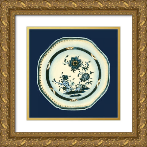 Porcelain Plate II Gold Ornate Wood Framed Art Print with Double Matting by Vision Studio