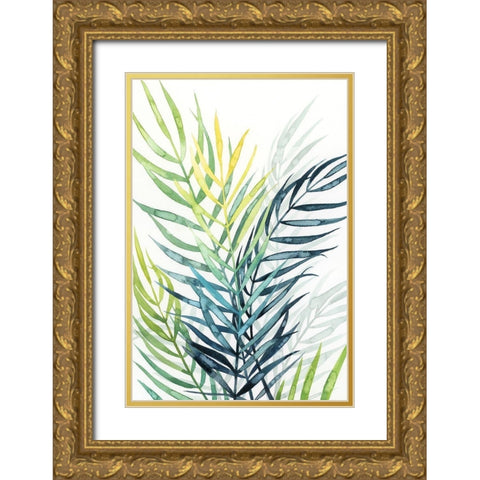Sunset Palm Composition II Gold Ornate Wood Framed Art Print with Double Matting by Popp, Grace