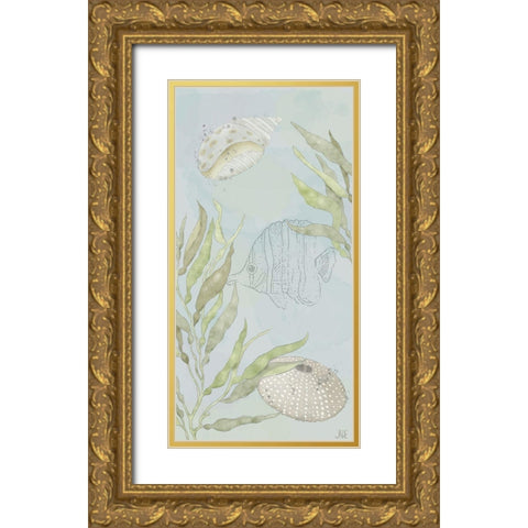 Water Gardens II Gold Ornate Wood Framed Art Print with Double Matting by Reynolds, Jade