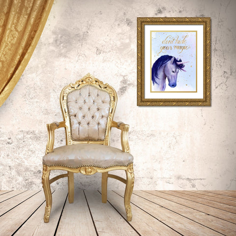 Unicorn Universe  II Gold Ornate Wood Framed Art Print with Double Matting by Popp, Grace