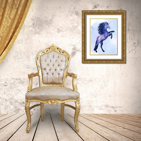 Unicorn Universe  III Gold Ornate Wood Framed Art Print with Double Matting by Popp, Grace