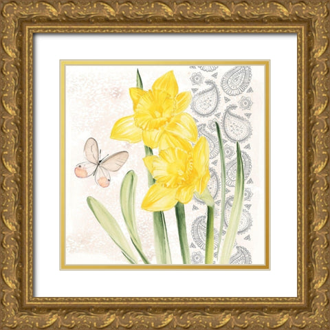 Flowers and Lace II Gold Ornate Wood Framed Art Print with Double Matting by Parker, Jennifer Paxton