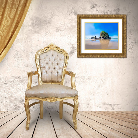 Oregon Coast I Gold Ornate Wood Framed Art Print with Double Matting by Kalina, Emily