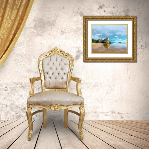 Oregon Coast III Gold Ornate Wood Framed Art Print with Double Matting by Kalina, Emily