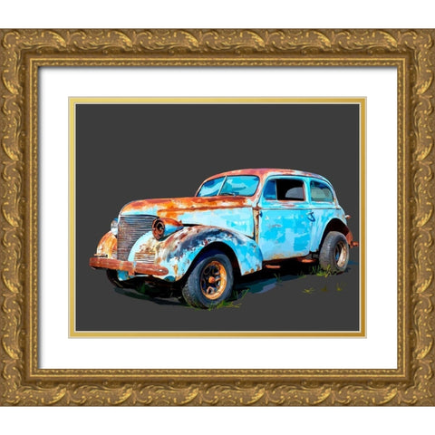 Rusty Car I Gold Ornate Wood Framed Art Print with Double Matting by Kalina, Emily