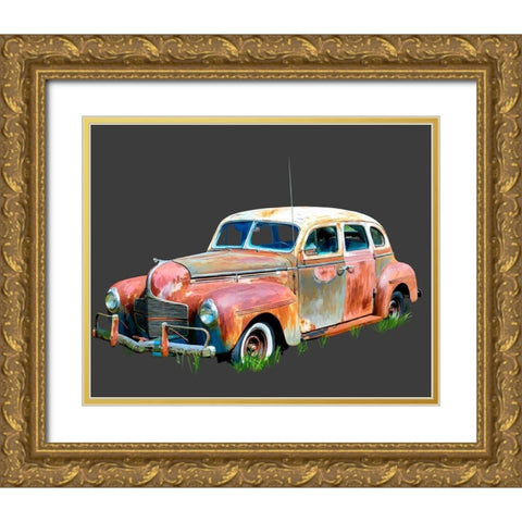 Rusty Car II Gold Ornate Wood Framed Art Print with Double Matting by Kalina, Emily