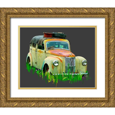 Rusty Car III Gold Ornate Wood Framed Art Print with Double Matting by Kalina, Emily