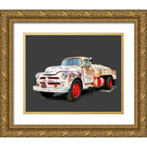 Vintage Truck II Gold Ornate Wood Framed Art Print with Double Matting by Kalina, Emily