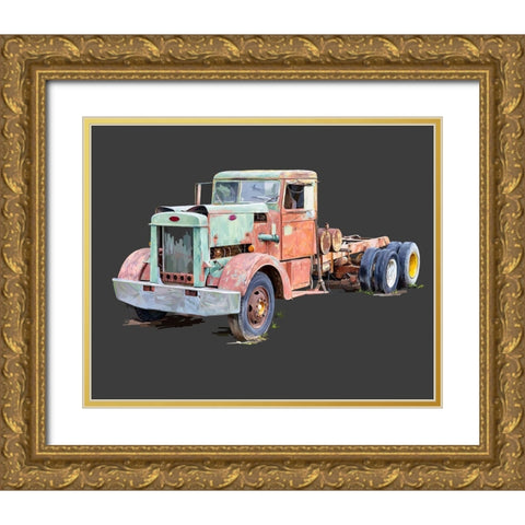 Vintage Truck III Gold Ornate Wood Framed Art Print with Double Matting by Kalina, Emily