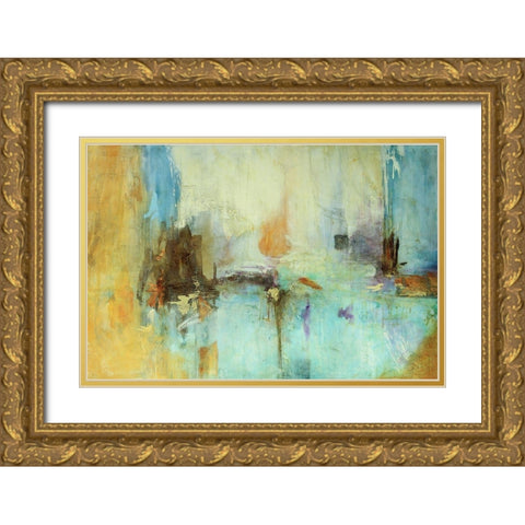 EdiciÃ³n SabidurÃ­a Abstrata Gold Ornate Wood Framed Art Print with Double Matting by Villarreal, Gabriela