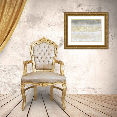 Gilded Textures II Gold Ornate Wood Framed Art Print with Double Matting by Goldberger, Jennifer