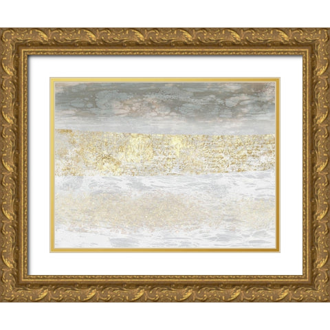 Gilded Textures II Gold Ornate Wood Framed Art Print with Double Matting by Goldberger, Jennifer