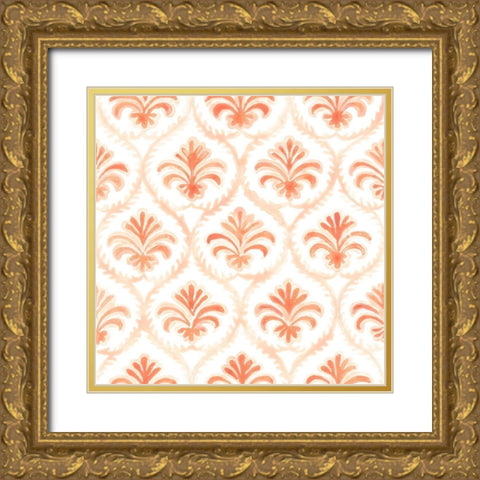 Bohemian Textile VII Gold Ornate Wood Framed Art Print with Double Matting by Vess, June Erica