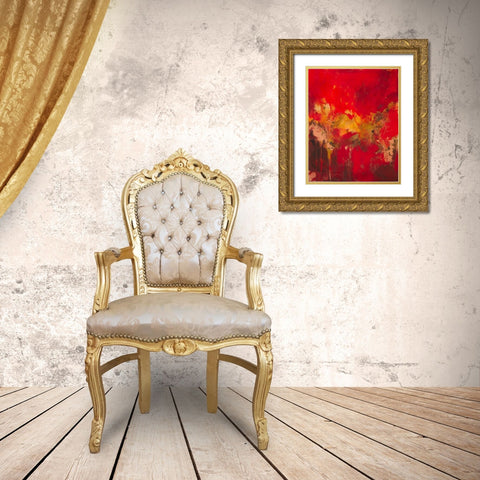 Copper and Red I Gold Ornate Wood Framed Art Print with Double Matting by Gardner, Jennifer